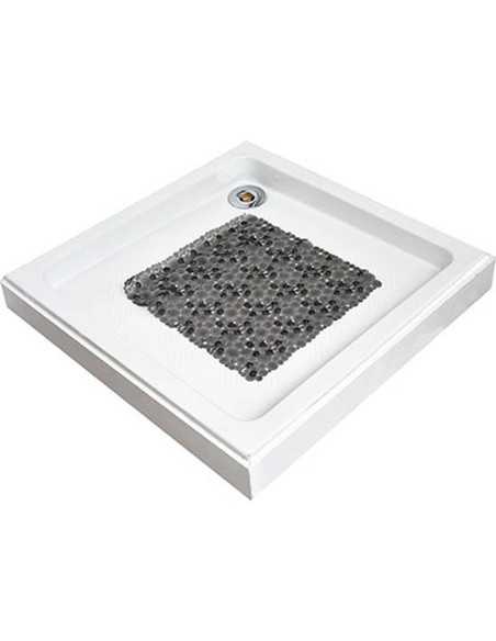 Fond De Douche Pvc 50X50 Cm Bulles - Gris