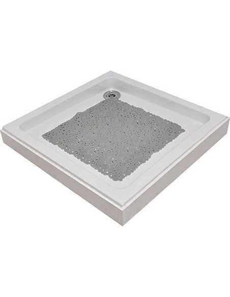 Fond De Douche Pvc 50X50 Cm Bulles - Gris Perle