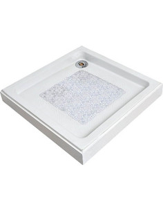 Fond De Douche Pvc 50X50 Cm Bulles - Transparent