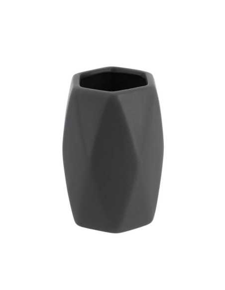 Gobelet Gres Forme Losange - Gris Fonce