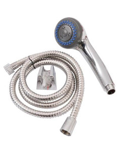 Kit Douchette 3 Fonctions Anticalcaire/Flexible 150 Cm - Chrome
