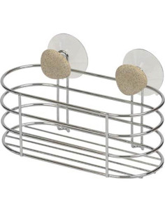Panier Oval Metal Sur 2 Ventouses/2 Deco - Galet