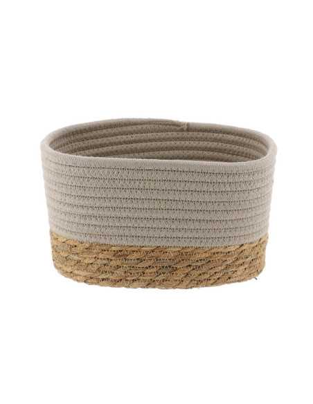 Panier Rectangulaire Gm Coton / Matiere Vegetale 23X15X13,5 Cm - Taupe/Naturel Panier Rectangulaire Gm Coton / Matiere Vegetale 23X15X13,5 Cm - Taupe/Naturel
