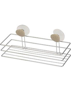 Panier Rectangulaire Metal Sur 2 Ventouses/2 Deco - Galet