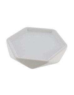 Porte Savon Gres Forme Losange - Blanc