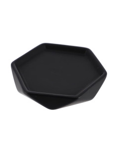 Porte Savon Gres Forme Losange - Noir