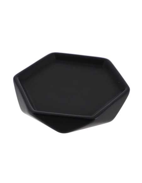 Porte Savon Gres Forme Losange - Noir