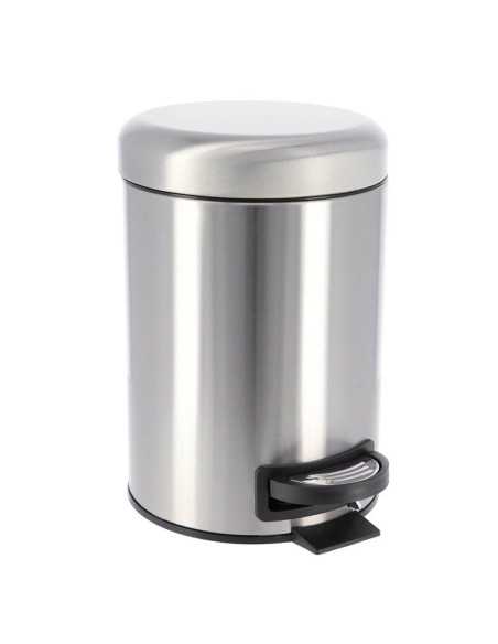 Poubelle Acier Inoxydable Frein De Chute 3L - Chrome
