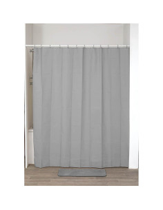 Rideau de douche en PEVA 180×200 gris – imperméable & moderne