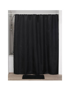 Rideau De Douche Polyester 180X200 Cm Motifs Diamants - Noir