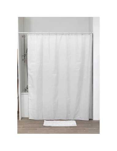 Rideau De Douche Polyester 180X200 Cm/12 Anneaux Pp - Blanc