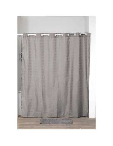 Rideau De Douche Polyester Avec Oeillets Integres 180X200 Cm - Taupe