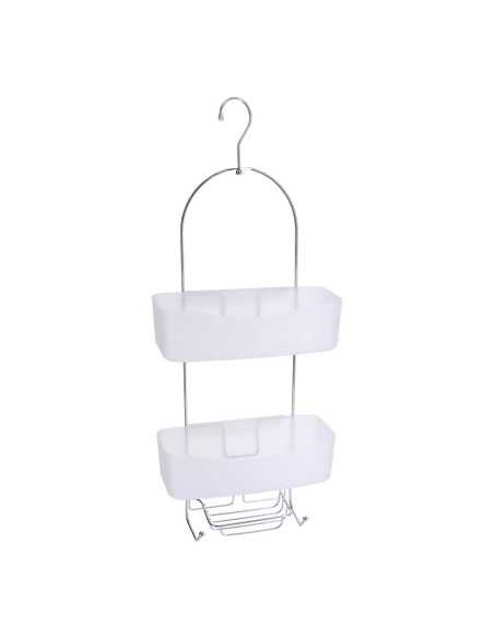 Serviteur Metal 2 Paniers Pp + Porte Savon Filaire - Chrome/Transparent