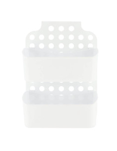Serviteur Pp Pour Paroi De Douche + 2 Paniers - Blanc