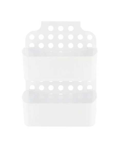 Serviteur Pp Pour Paroi De Douche + 2 Paniers - Blanc