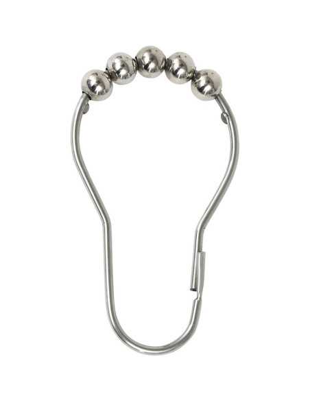 Set De 12 Anneaux De Douche Acier Inoxydable - Chrome