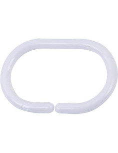 Set De 12 Anneaux De Douche Pp - Blanc