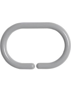 Set De 12 Anneaux De Douche Pp - Gris Perle