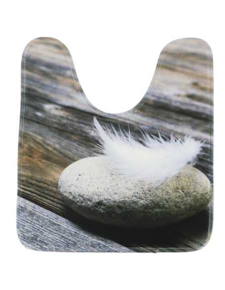 Tapis Contour Wc Microfibre Imprime 45X50 Cm - Divine