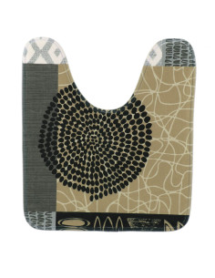 Tapis Contour Wc Microfibre Imprime 45X50 Cm - Masai