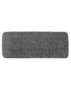 Tapis Memoire De Forme Microfibre Galet 45X120 Cm - Gris Fonce