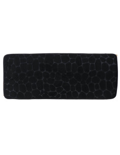 Tapis Memoire De Forme Microfibre Galet 45X120 Cm - Noir