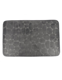 Tapis Memoire De Forme Microfibre Galet 50X80 Cm - Gris Fonce