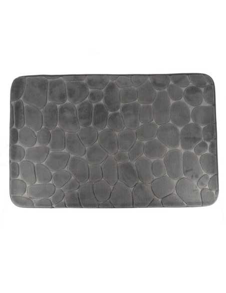 Tapis Memoire De Forme Microfibre Galet 50X80 Cm - Gris Fonce