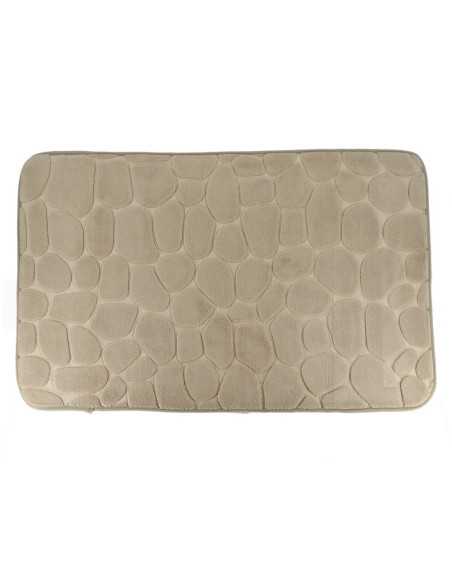 Tapis Memoire De Forme Microfibre Galet 50X80 Cm - Taupe