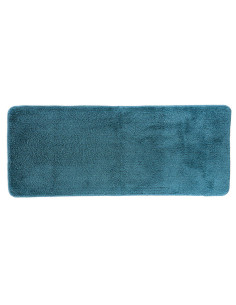 Tapis Microfibre Double Vasque 50X120 Cm Dessous Latex - Bleu Canard