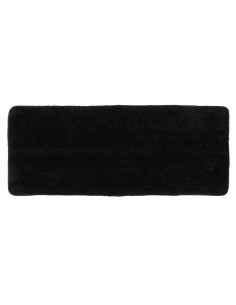 Tapis Microfibre Double Vasque 50X120 Cm Dessous Latex - Noir