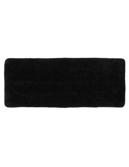 Tapis Microfibre Double Vasque 50X120 Cm Dessous Latex - Noir