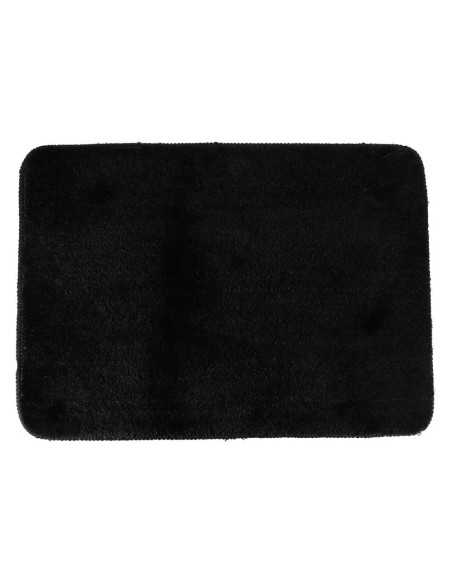Tapis Microfibre Doux Dessous Latex 50X70 Cm - Noir