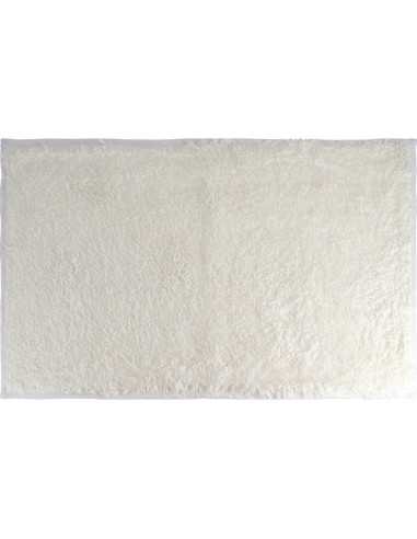 Tapis Microfibre Petite Chenille 50X80 Cm - Blanc