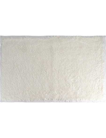 Tapis Microfibre Petite Chenille 50X80 Cm - Blanc