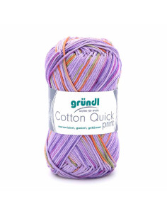 Pelote Cotton Quick print 50g parme/violet/orange