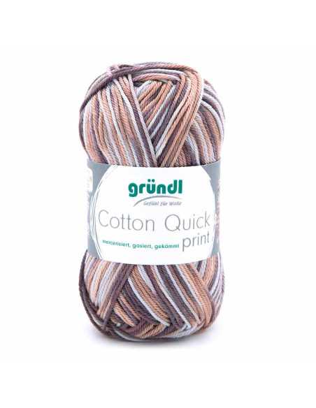 Pelote Cotton Quick print 50g brun/beige/marron