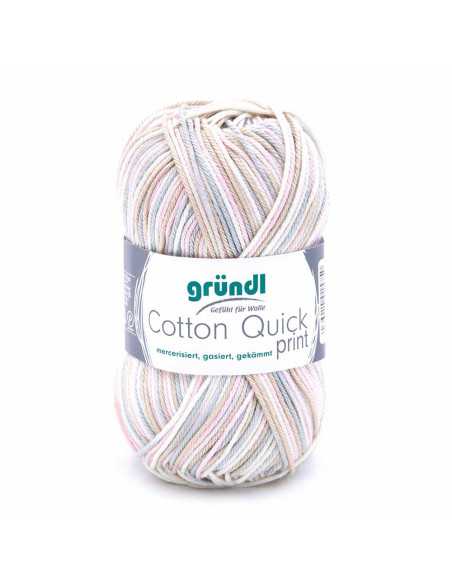 Pelote Cotton Quick print 50g beige gris rose