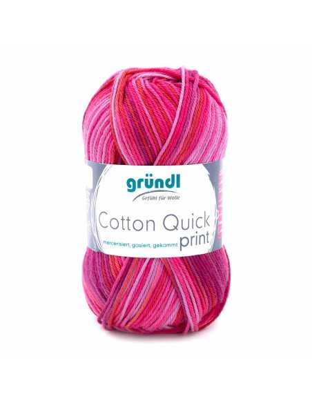 Pelote Cotton Quick print 50g fuschia/rose