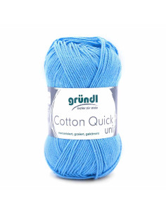 Pelote Cotton Quick Uni 50g bleu ciel