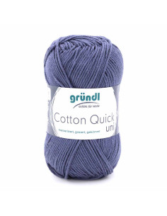Pelote Cotton Quick Uni 50g gris/bleu
