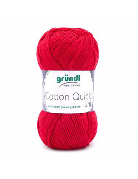 Pelote Cotton Quick Uni 50g rouge