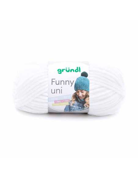 Pelote Funny uni 100g blanc