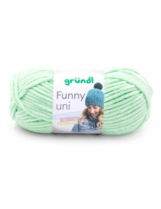 Pelote Funny uni 100g  vert pale