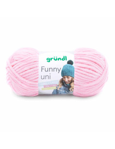 Pelote Funny uni 100g rose pâle
