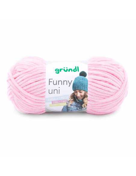 Pelote Funny uni 100g rose pâle