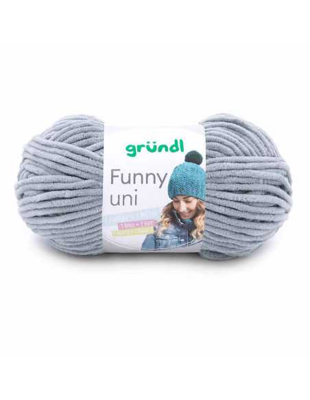 Pelote Funny uni 100g gris
