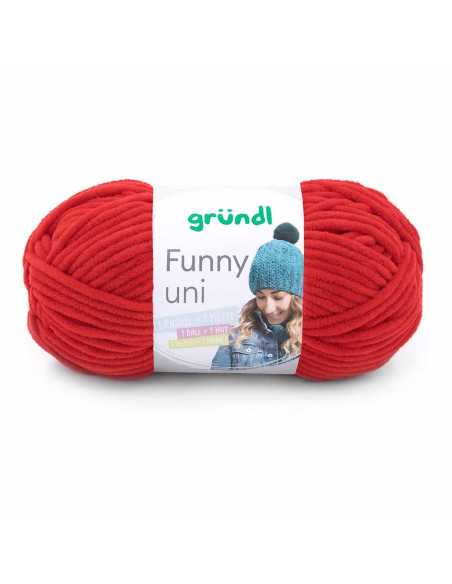 Pelote Funny uni 100g rouge Pelote Funny uni 100g rouge
