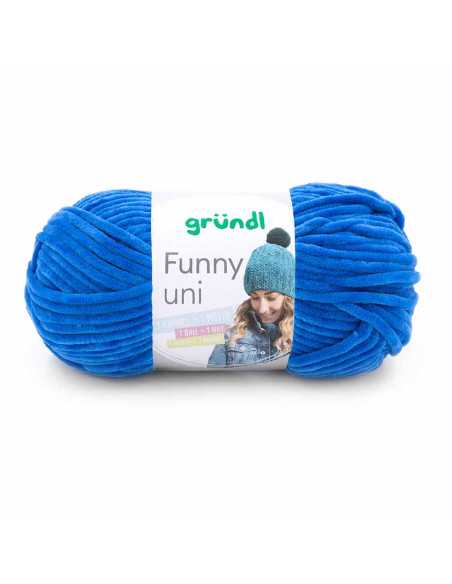Pelote Funny uni 100g bleu