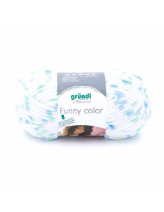 Pelote Funny color 100g  bleu-vert color